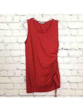 Athleta Side Scrunch Rash Guard Size S Red